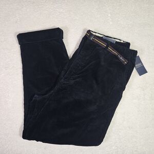 NEW Polo Ralph Lauren Mens 2XL Corduroy Trousers Belted Aviator Navy XXL $148